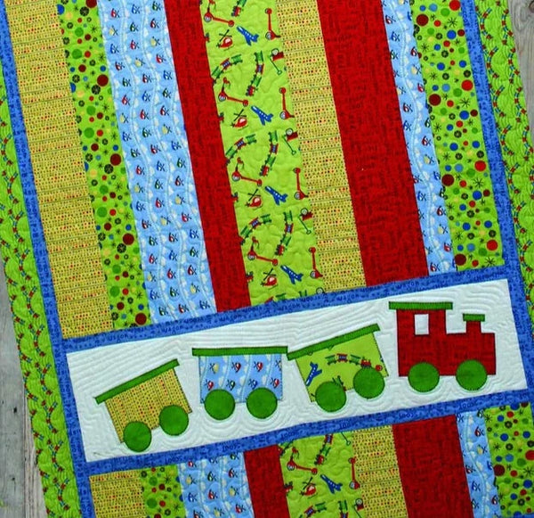 CLASS CANCELED 1. Machine Applique/Choo Choo Quilt - Taught by Laurel Workman - WEDNESDAY MORNING