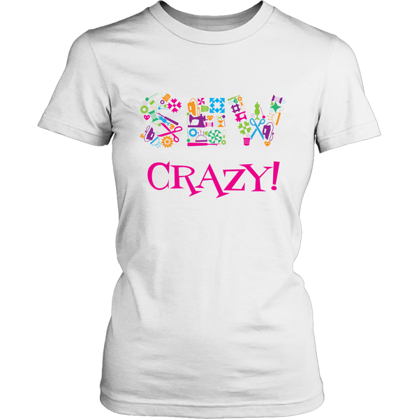 Sew Crazy Multi-Colored - District Women's Tee